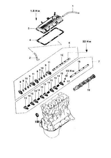  Снятие и установка распределительных валов и толкателей привода   клапанов Mitsubishi Galant
