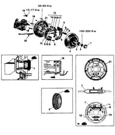  Снятие, установка и проверка состояния тормозного барабана Mitsubishi Galant